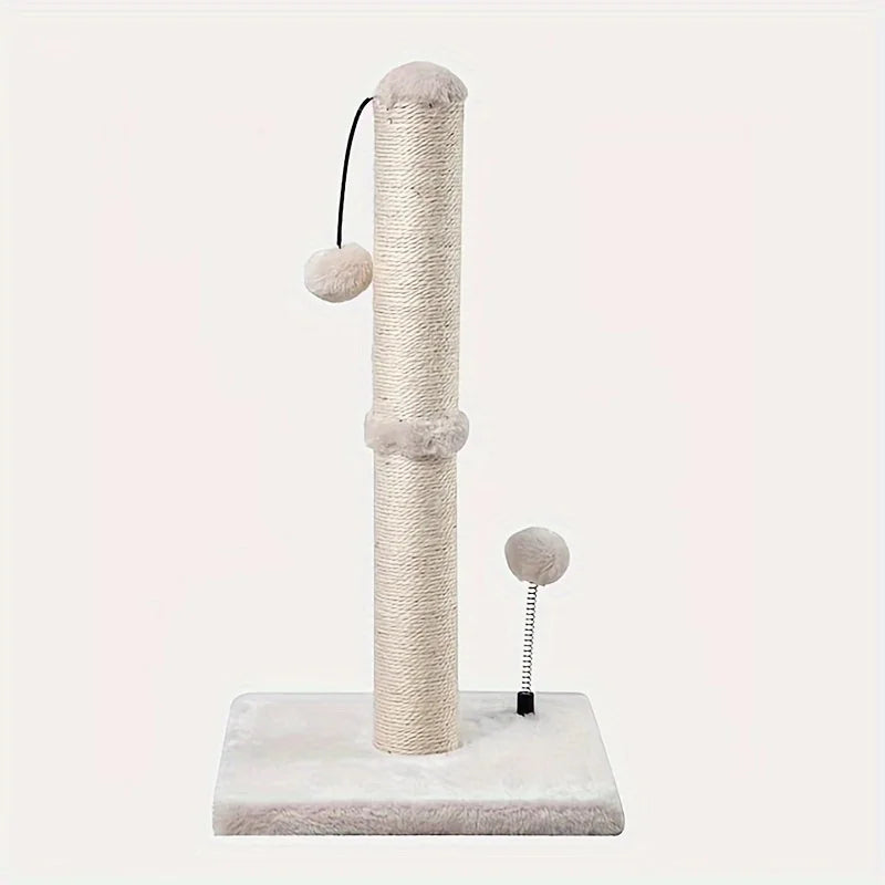 Tall Cat Scratching Post with Sisal and Hanging Ball