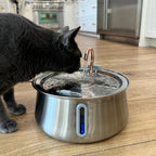 Stainless Steel Cat Water Fountain – 4L Ultra-Quiet