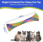 Catnip Mesh Spring Tubes Cat Toy Set – 3 Bouncy Pieces