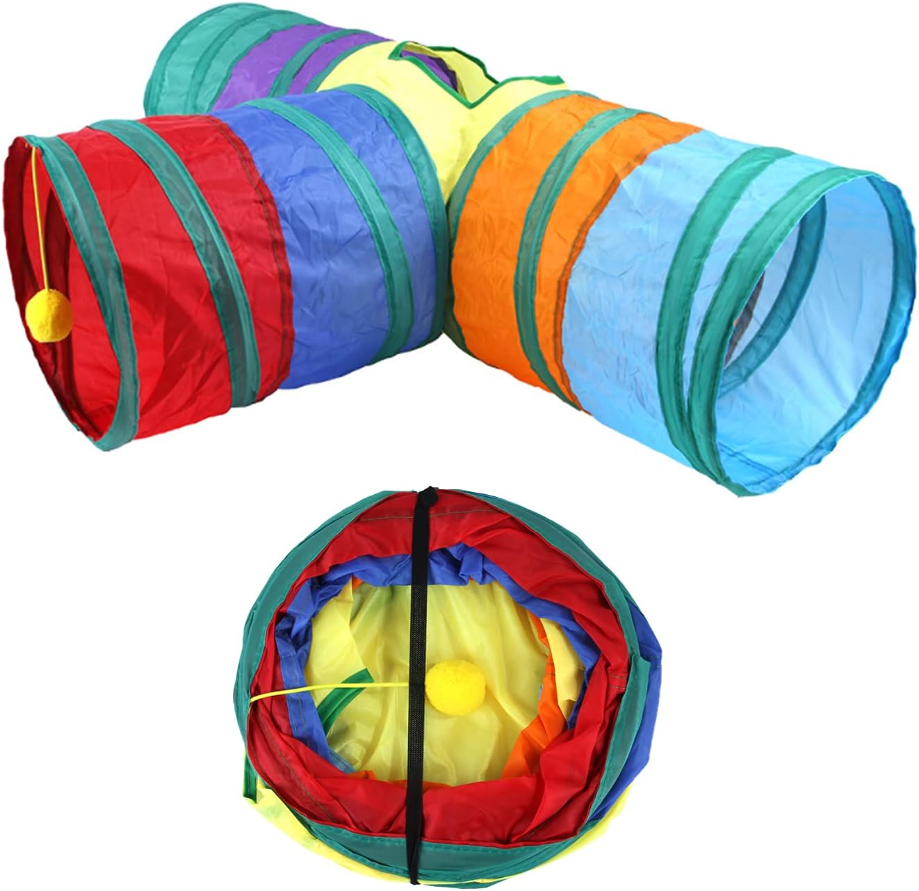 32-Piece Interactive Cat Toy Set With Foldable Tunnel
