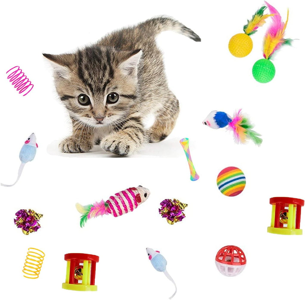 32-Piece Interactive Cat Toy Set With Foldable Tunnel