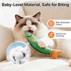 Catnip Fish Kicker Toys – Soft Plush Crinkle 3-Pack