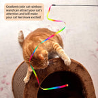 Interactive Cat Wand Toy Set – Colorful Ribbon Teaser