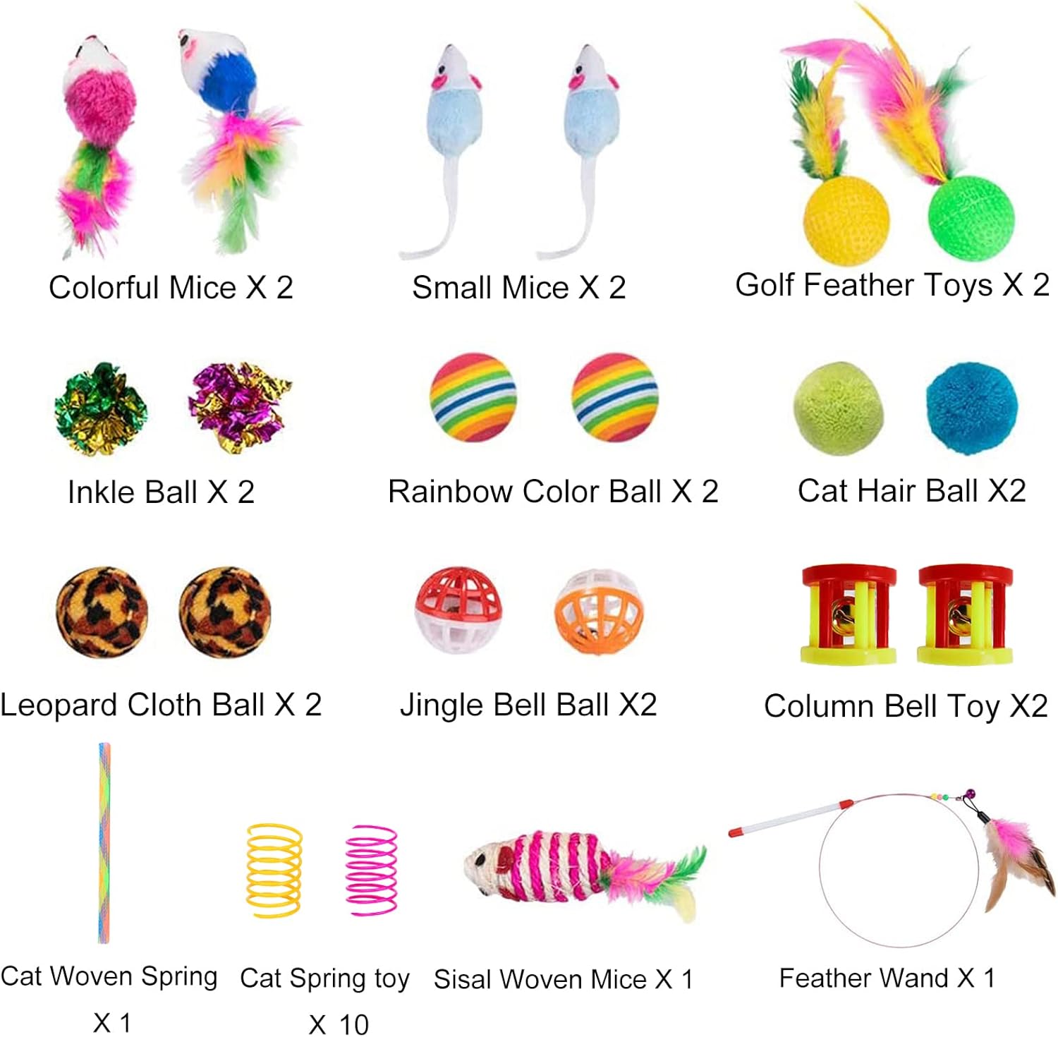 32-Piece Interactive Cat Toy Set With Foldable Tunnel