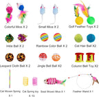 32-Piece Interactive Cat Toy Set With Foldable Tunnel