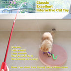 Interactive Cat Wand Toy Set – Telescopic Teaser With Feathers