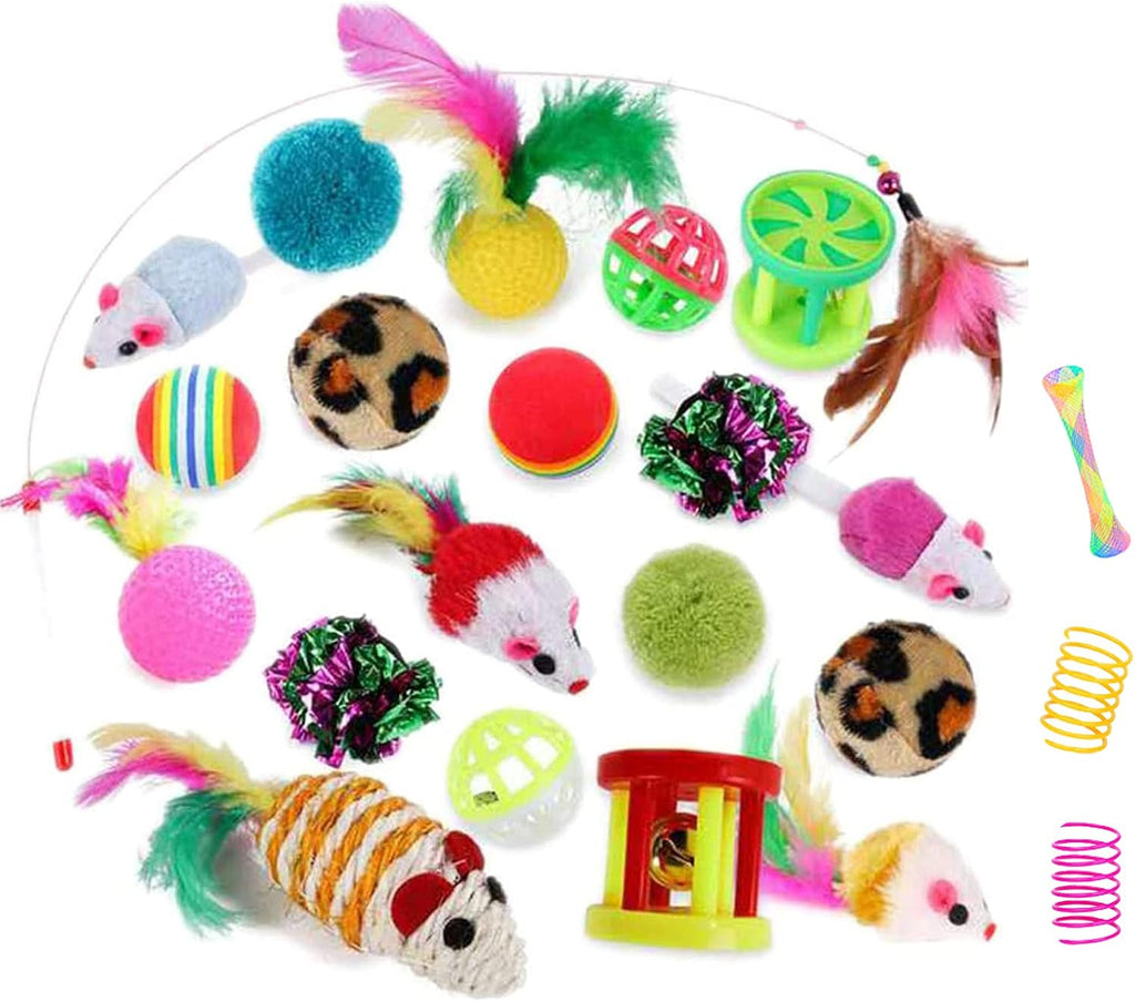 32-Piece Interactive Cat Toy Set With Foldable Tunnel
