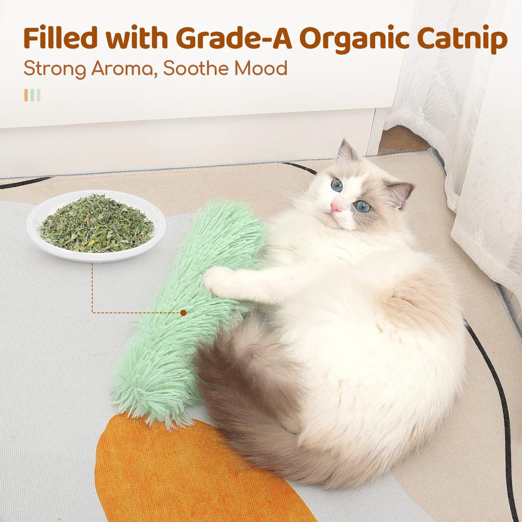 Plush Catnip Kicker Toy Pillows – 3-Pack Crinkle Set