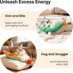 Catnip Fish Kicker Toys – Soft Plush Crinkle 3-Pack