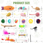 Cat Toy Variety Pack – 20-Piece Interactive Play Set