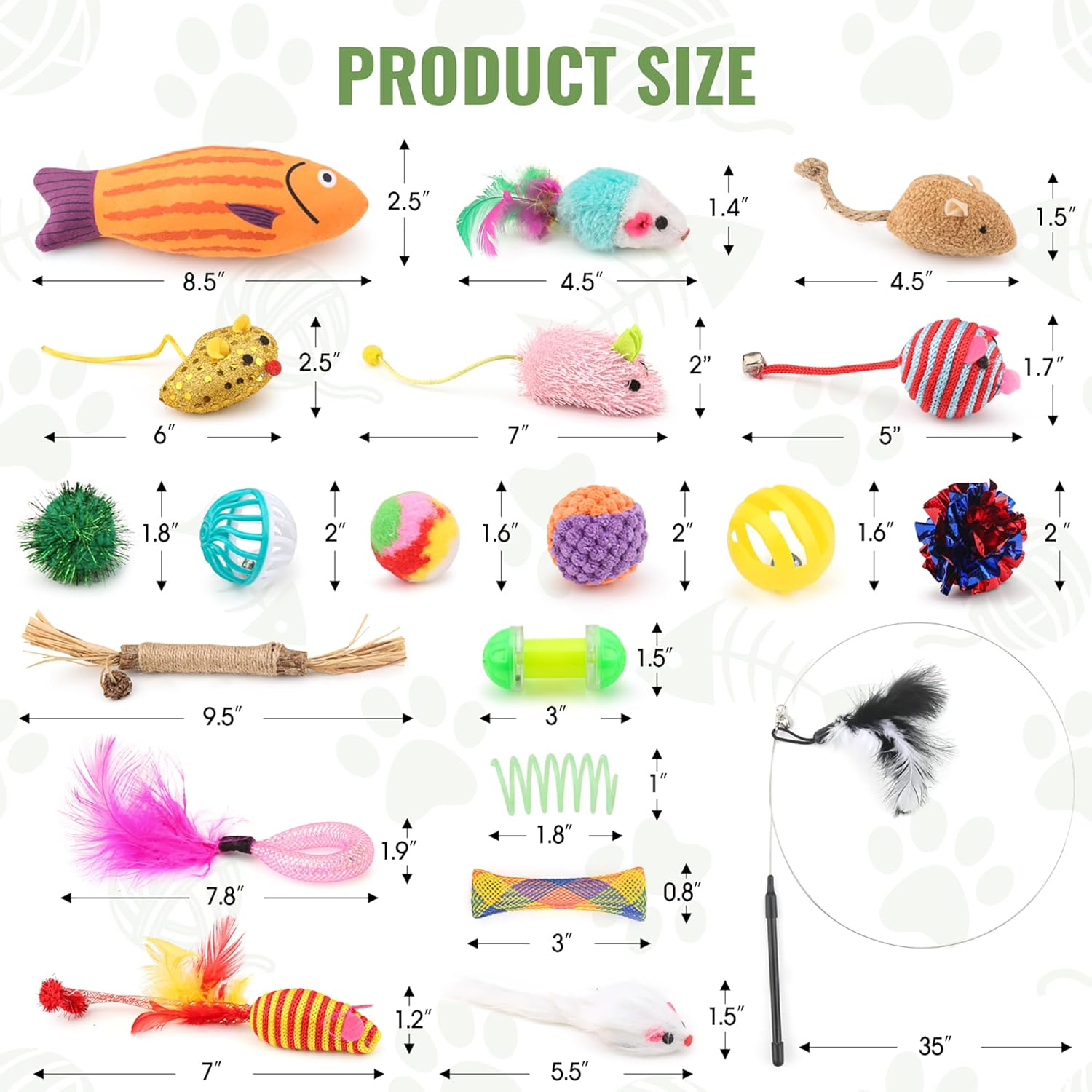Cat Toy Variety Pack – 20-Piece Interactive Play Set