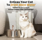 Stainless Steel Cat Water Fountain – 4L Ultra-Quiet