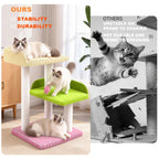 Indoor Cat Tree Tower with Scratching Board and Toys