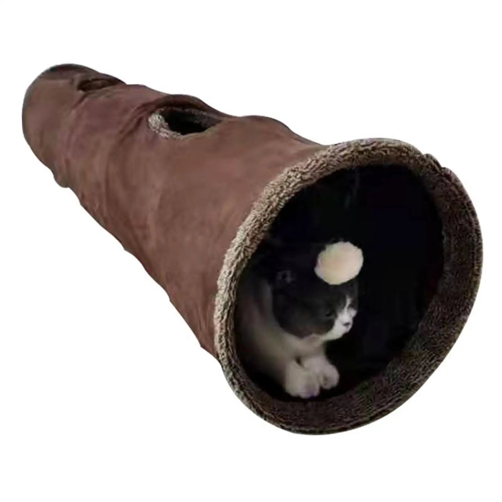 Portable Cat Tunnel Toy With Ball For Indoor Play