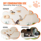 Wall Mounted Cat Shelves with Perches and Hammock