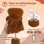 Floor-to-Ceiling Cat Tree with Condo and Hammock