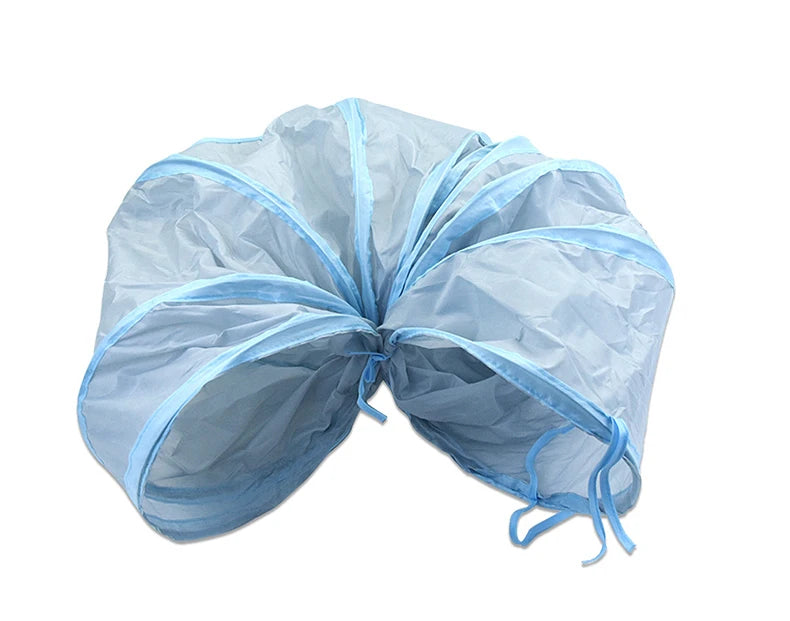 3-Way Foldable Cat Tunnel Toy with Peek Hole