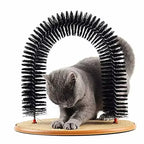 Cat Self-Grooming Arch Toy With Massage Brush & Pad