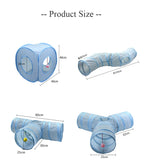3-Way Foldable Cat Tunnel Toy with Peek Hole