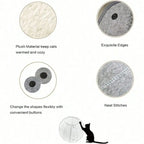 Collapsible Cat Tunnel Toy With Peek Holes And Hanging Ball