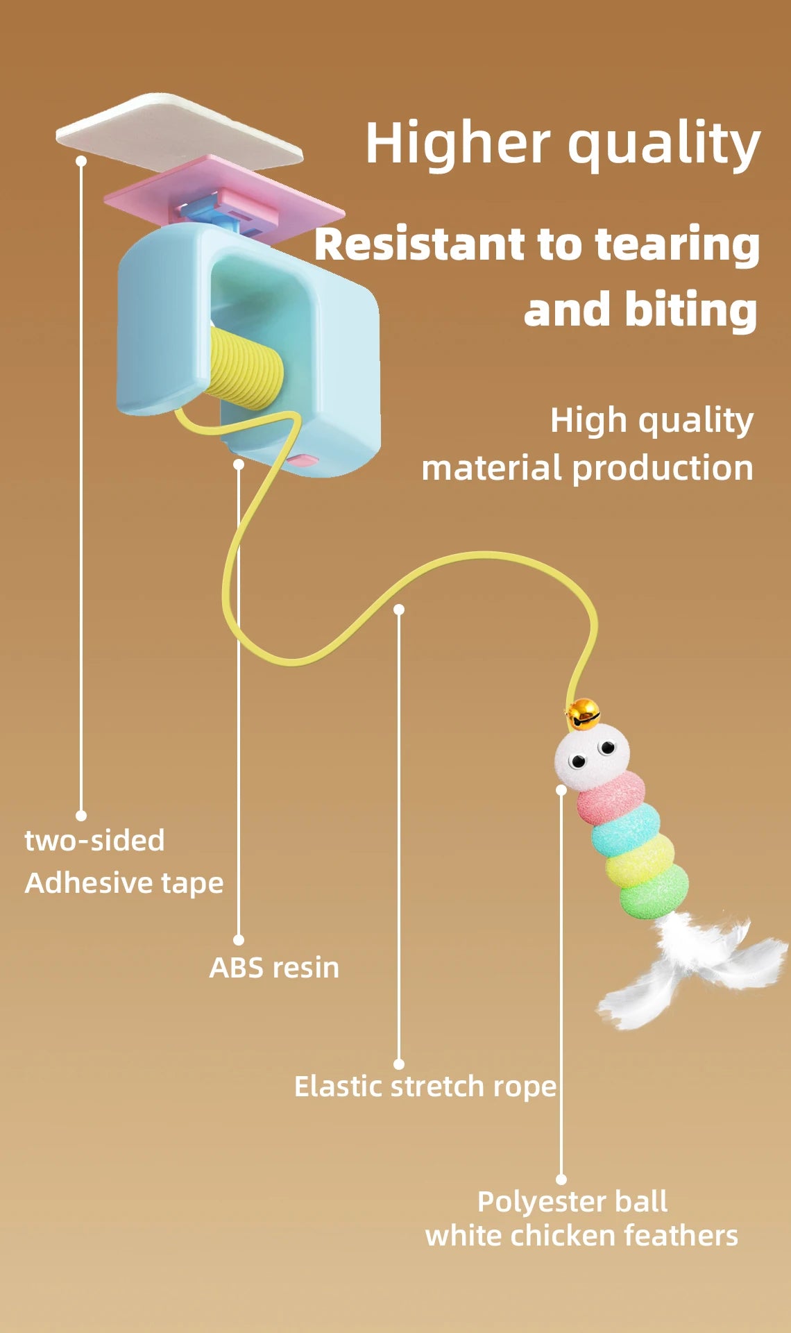 Rechargeable Interactive Flying Bird Toy for Cats