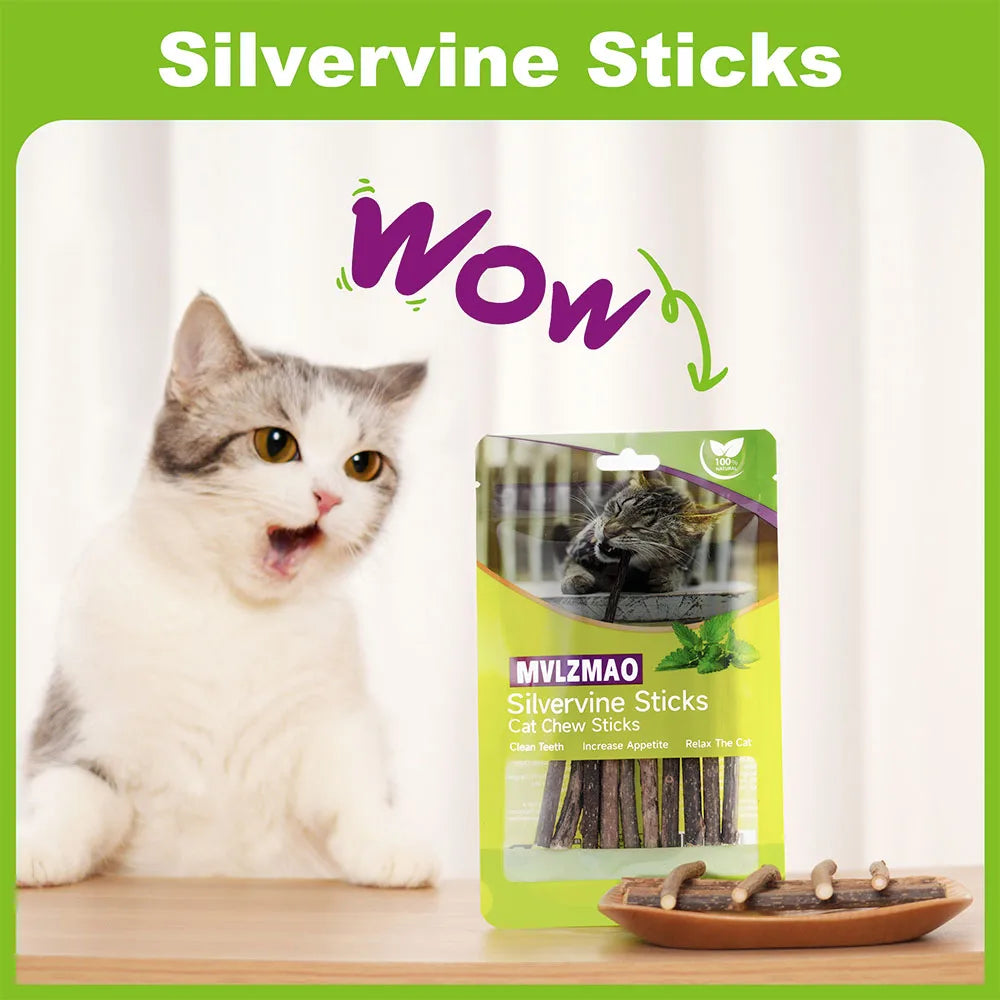 Silvervine Cat Chew Sticks – Natural Teething & Play Toys