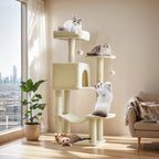 44-Inch Cat Tree Tower with Sisal Scratching Posts