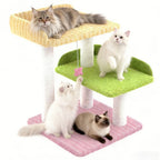 Indoor Cat Tree Tower with Scratching Board and Toys