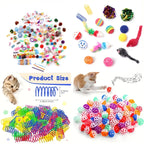 Mixed Cat Toy Variety Pack – Plastic and Plush Play Set