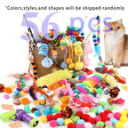 Mixed Cat Toy Variety Pack – Plastic and Plush Play Set