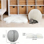 Collapsible Cat Tunnel Toy With Peek Holes And Hanging Ball