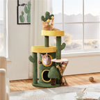 48.5in Cactus Cat Tree Tower with Perches & Condo