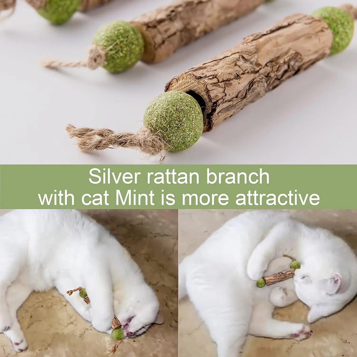 Natural Catnip Molar Stick Cat Tooth Cleaning Treat