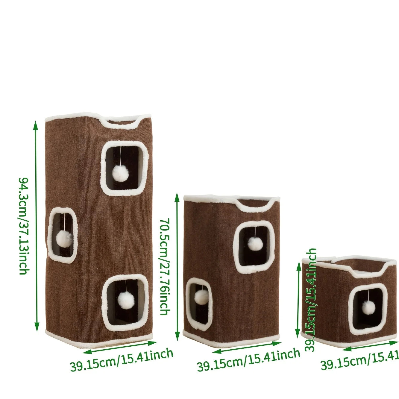 Multi-Level Indoor Cat Tree House with Cozy Bed