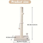 Tall Cat Scratching Post with Sisal and Hanging Ball