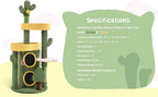 48.5in Cactus Cat Tree Tower with Perches & Condo