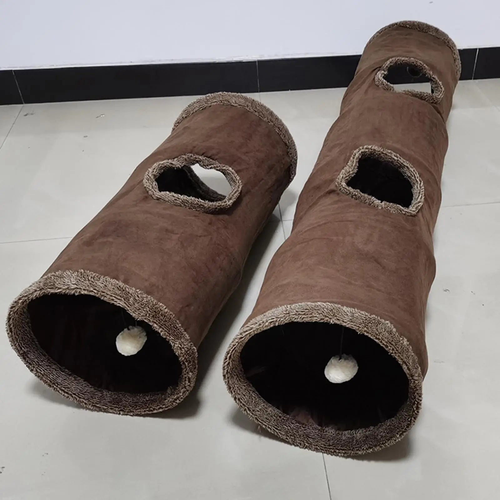 Portable Cat Tunnel Toy With Ball For Indoor Play