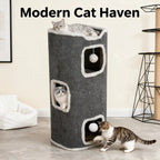 Multi-Level Indoor Cat Tree House with Cozy Bed