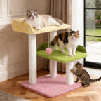 Indoor Cat Tree Tower with Scratching Board and Toys