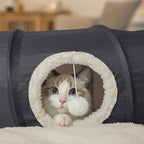 Foldable Cat Tunnel With Soft Cushion Pillow Set